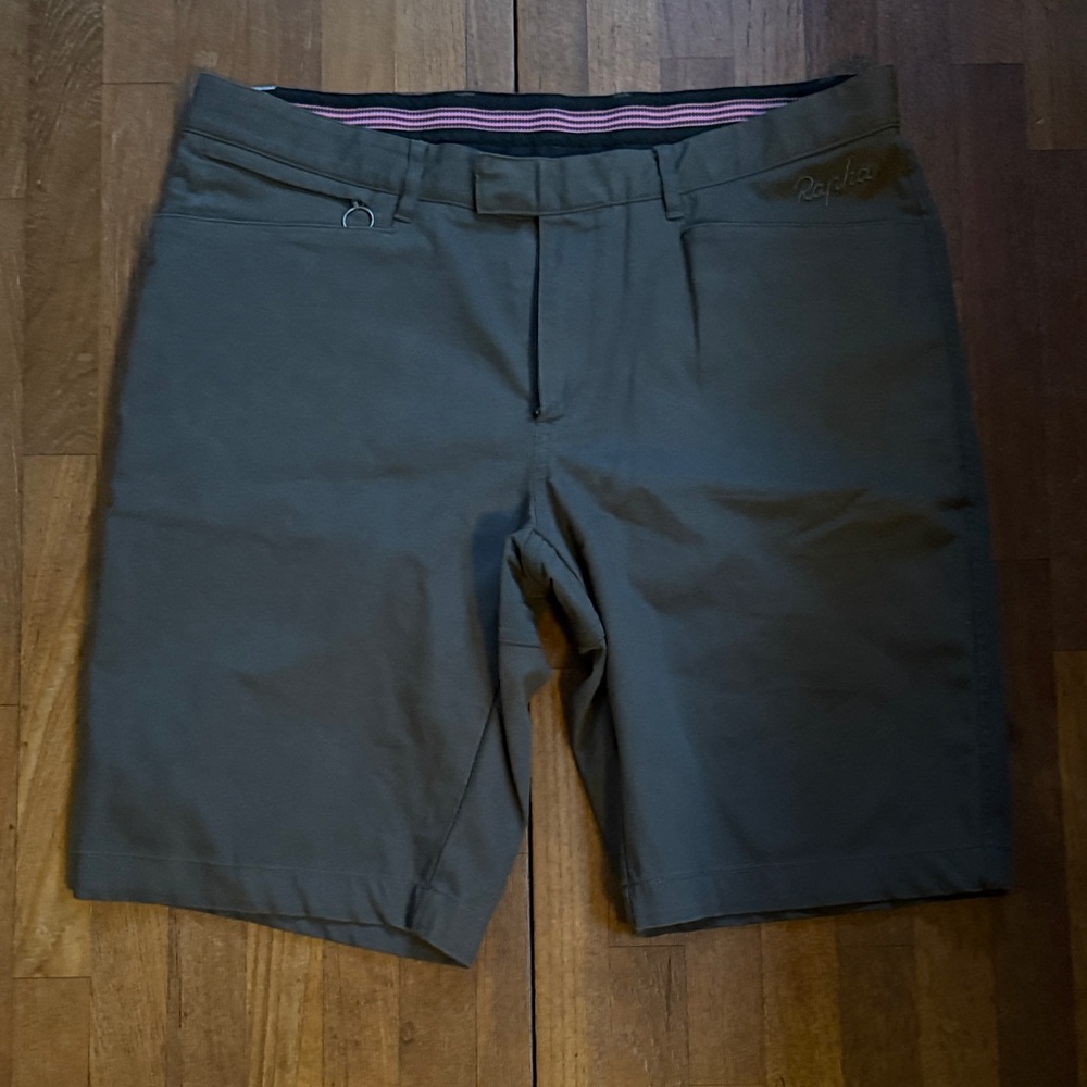 Rapha Men's Charcoal Flat Front Shorts